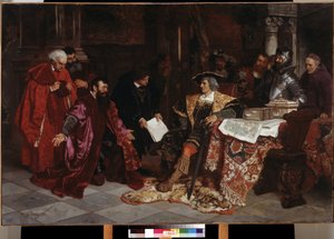 Kaiser Maximilian I. empfängt die venezianischen Botschafter in Verona