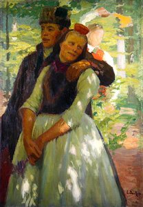 Ein Paar aus Schwalm von Carl Ludwig Noah Bantzer