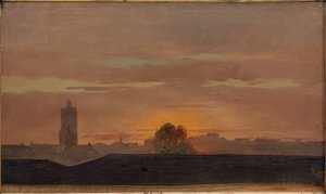 Darmstadt, Blick vom Schlossatelier von Carl Ludwig Seeger