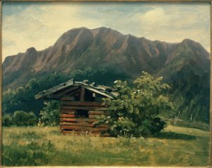C. Morgenstern, Heustadel auf einer Wiese bei Schlehdorf von Carl Morgenstern