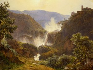 Wasserfälle bei Tivoli von Carl Morgenstern
