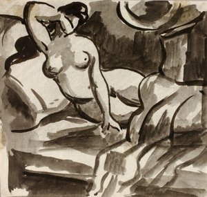 Liegender weiblicher Akt von Carl Newman