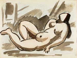 Liegender weiblicher Akt von Carl Newman