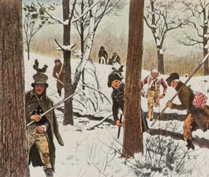 Preußische Soldaten entkommen der französischen Gefangenschaft, Januar 1807 von Carl Rochling