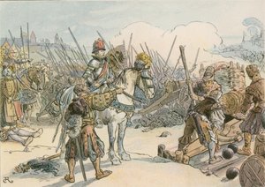 Joachim II. führt die Schlacht in den Türkenkriegen 1542 von Carl Rohling