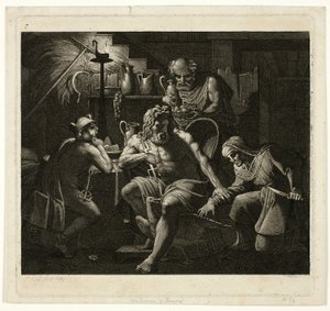 Jupiter besucht Philemon und Bacchus