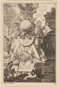Fantasie eines antiken Trophäe für Augustus
