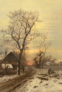 Heimkehr in einer Winternacht von Carl Schultze