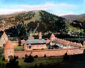 Rumänien, Bukowina, Sucevita-Kloster im Sucevita-Tal, um 1920