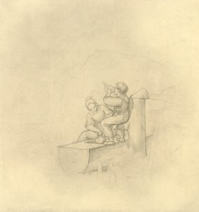 Am Brunnen, Mitte-Ende 19. Jahrhundert, ca. 1924