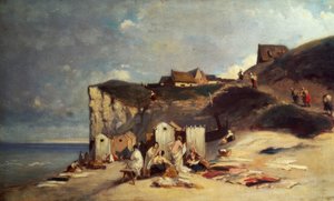 Badende Frauen am Meer bei Dieppe I