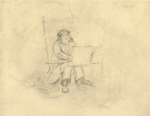 Der Landschaftsmaler II, Mitte-spätes 19. Jahrhundert, um 1924