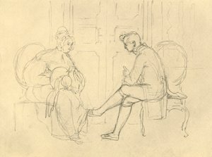 Ernste Frage, Mitte-Ende 19. Jahrhundert, ca. 1924 von Carl Spitzweg