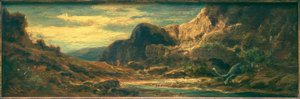 Felsenlandschaft mit Drachen