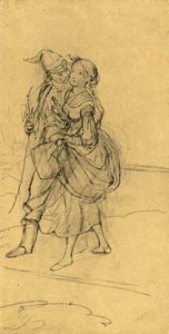 Gefährliche Frage, Mitte bis Ende des 19. Jahrhunderts, um 1924 von Carl Spitzweg