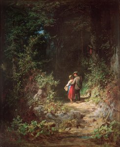 Liebespaar im Wald, ca. 1860
