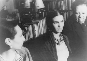 Frida Kahlo und Diego Rivera bei einem Besuch in New York
