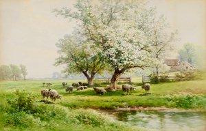 Pastorale Landschaft, spätes 19. - frühes 20. Jahrhundert