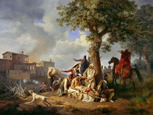 Szene aus dem spanischen Freiheitskrieg von Carl Wilhelm Freiherr von Heideck