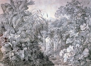 Ein Mädchen im Wald von Weidenau, ca. 1777-1835