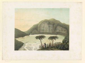 Gezicht op het kratermeer Kawah Putih (Atlas tot het werk Java) von Carl Wilhelm Mieling (possibly)