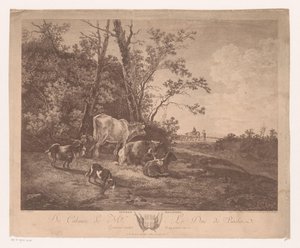 Landschaft mit Vieh von Carl Wilhelm Weisbrod