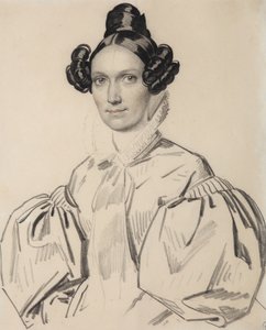 Porträt von Olga Nikolaevna Talyzina, geb. Zubova 1803-1882, frühe 1830er Jahre von Carl von Hampeln