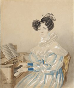 Porträt von Tatiana Petrovna Lvova 1789-1848, geb. Poltoratskaya, 1820er Jahre