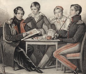 Porträt der Brüder Konovnitsyn, 1825 von Carl von Hampeln