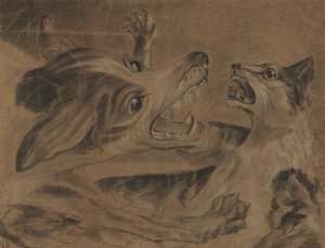 Kämpfende Tiere von Carle Vernet