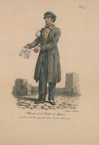 Lottoscheinverkäufer von Carle Vernet
