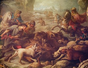 Die Bärenjagd von Carle van Loo