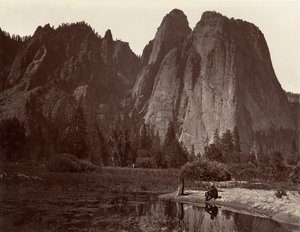 Kathedralenfelsen, Yosemite, ca. 1872, gedruckt ca. 1876 von Carleton E. Watkins.