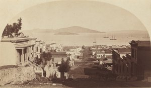 Alcatraz Island und San Francisco Bay, Blick nach Norden, 1880er Jahre