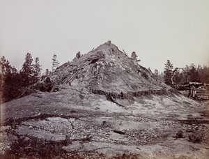 Indianisches Schwitzhaus, Mendocino County, Kalifornien, 1863