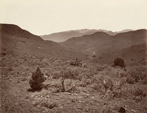 Sutro-Tunnelstraße nach Virginia City, 1875, gedruckt ca. 1876 von Carleton Emmons Watkins