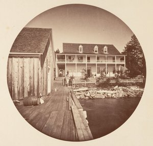 Warm Springs Hotel Lake Tahoe, ca. 1878 von Carleton Emmons Watkins