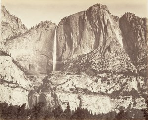 Yosemite-Fälle, 2.634 Fuß, ca. 1872, gedruckt ca. 1876