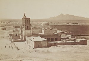 [Gesamtansicht der San Xavier Mission Arizona] von Carleton Watkins