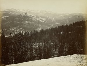 Merced-Gruppe vom Sentinel Dome von Carleton Watkins