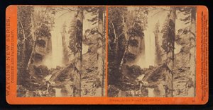 Piwyac oder der Vernal Fall bei Niedrigwasser, 300 Fuß, Yosemite Valley, Mariposa County, Kalifornien von Carleton Watkins