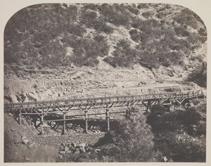 Eisenbahnbrücke, Cape Horn, Mariposa County von Carleton Watkins