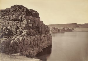 [The Dalles, Extreme von Hoch- und Niedrigwasser, 92 ft.] / [Kopf der Dalles, Columbia River, Oregon] von Carleton Watkins