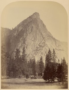 Die drei Brüder (Vorderansicht) 4480 ft. Yosemite von Carleton Watkins