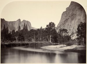 Blick vom Camp Grove, Yosemite von Carleton Watkins