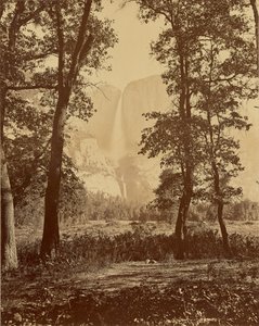 [Yosemite-Fälle von unten] von Carleton Watkins