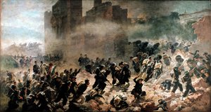 La breche de la Porta Pia, Rom (20. September 1870) von Carlo Ademollo