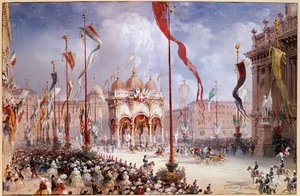 Viktor Emanuel II. bei der Eröffnung des italienischen Parlaments am 02.04.1860