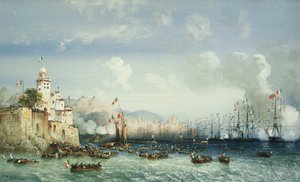 Der Krieg in Italien: Genua, die Ankunft von Kaiser Napoleon III., 1859