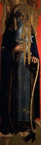 St. Antonius Abt, linkes Panel des zweiten Triptychons von Valle Castellamo